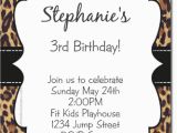 Animal Print Birthday Party Invitations Cheetah Print Invitation orderecigsjuice Info