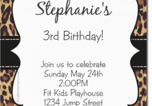 Animal Print Birthday Party Invitations Cheetah Print Invitation orderecigsjuice Info