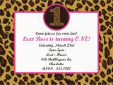 Animal Print Birthday Party Invitations Leopard Print 1st Birthday Invitation Cheetah by