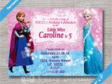 Anna and Elsa Birthday Invitations Disney Frozen Elsa Anna Personalized Happy Birthday