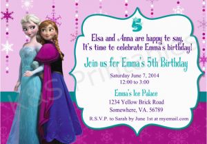 Anna and Elsa Birthday Invitations Elsa and Anna Frozen Birthday Party Invitation by
