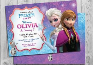 Anna and Elsa Birthday Invitations Frozen Birthday Invitation Printable Frozen Birthday