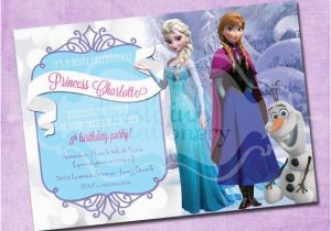 Anna and Elsa Birthday Invitations Frozen Elsa and Anna Birthday Invitation