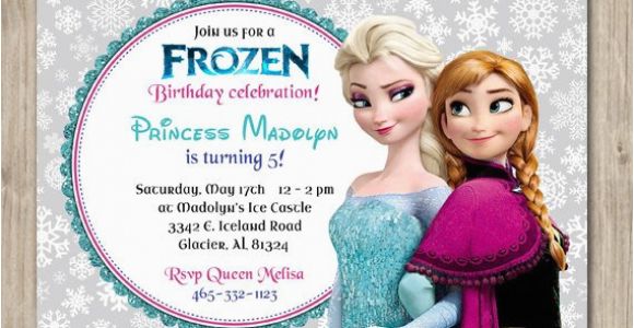 Anna and Elsa Birthday Invitations Items Similar to Frozen Birthday Invitation Elsa and