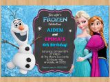 Anna and Elsa Birthday Invitations Sibling Birthday Invitation Frozen Invitation Olaf Elsa Anna