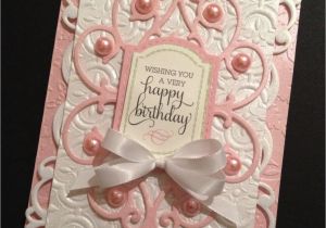 Anna Griffin Birthday Card Kit Shabby Sweet Pink Birthday Card with Floral Anna Griffin