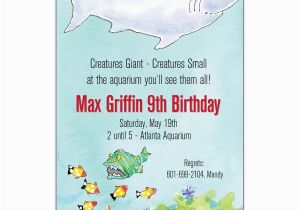 Aquarium Birthday Party Invitations Amazing Aquarium Birthday Invitations Paperstyle