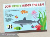 Aquarium Birthday Party Invitations Aquarium Birthday Party Invitations Sea Creatures Birthday