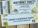 Aquarium Birthday Party Invitations Aquarium Birthday Party Ticket Invitation by Hydraulicgraphix