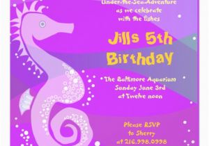 Aquarium Birthday Party Invitations Aquarium Happy Birthday Party Girl Custom Invitation