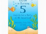 Aquarium Birthday Party Invitations Cute Aquarium Fishy Birthday Party 5 Quot X 7 Quot Invitation Card