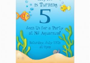 Aquarium Birthday Party Invitations Cute Aquarium Fishy Birthday Party 5 Quot X 7 Quot Invitation Card