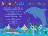 Aquarium Birthday Party Invitations Dolphin Aquarium Birthday Invitations