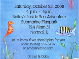 Aquarium Birthday Party Invitations Fish Aquarium Under the Sea Birthday Party Invitations