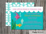 Aquarium Birthday Party Invitations Fish Birthday Invitations Aquarium Under the Sea Party