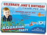 Aquarium Birthday Party Invitations Items Similar to Aquarium Birthday Party Invitation Under