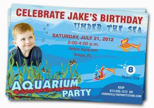 Aquarium Birthday Party Invitations Items Similar to Aquarium Birthday Party Invitation Under