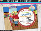 Arcade Birthday Invitations Arcade Birthday Invitation Boy Party Invitation Custom