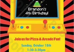 Arcade Birthday Invitations Arcade Game Personalized Kids Party Invitation Printable