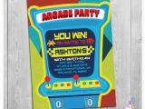 Arcade Birthday Invitations Arcade Invitation Printable Personalized Boys Birthday Party