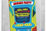 Arcade Birthday Party Invitations Arcade Invitation Printable Personalized Boys Birthday Party