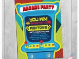 Arcade Birthday Party Invitations Arcade Invitation Printable Personalized Boys Birthday Party