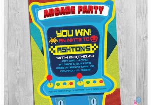 Arcade Birthday Party Invitations Arcade Invitation Printable Personalized Boys Birthday Party