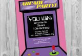 Arcade Birthday Party Invitations Arcade Party Invitation Digital Printable Invite for Girls