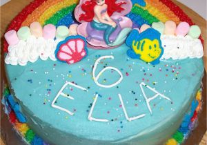 Ariel Birthday Cake Decorations Ellabella Designs Ariel Mermaid Rainbow Birthday Party