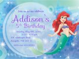 Ariel Birthday Invitations Printable 8 Best Images Of Free Printable Mermaid Invitation