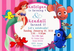 Ariel Birthday Invitations Printable Free Printable Little Mermaid Printable Birthday