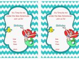 Ariel Birthday Invitations Printable Free Printable Mermaid Birthday Invitation