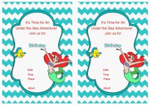 Ariel Birthday Invitations Printable Free Printable Mermaid Birthday Invitation