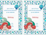 Ariel Birthday Invitations Printable Little Mermaid Birthday Invitations Birthday Printable
