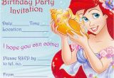 Ariel Birthday Invitations Printable Princess Coloring Pages