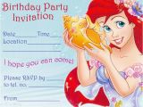 Ariel Birthday Invitations Printable Princess Coloring Pages