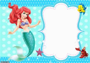 Ariel Birthday Invitations Printable Updated Free Printable Ariel the Little Mermaid