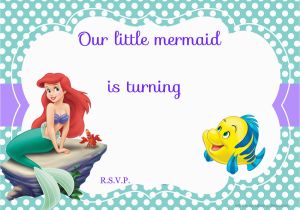 Ariel Birthday Invitations Printable Updated Free Printable Ariel the Little Mermaid