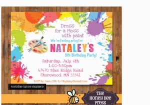 Art themed Birthday Party Invitations Art Birthday Party Invitations for Your Kids Bagvania