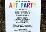 Art themed Birthday Party Invitations Art Birthday Party theme Printables Paint Party