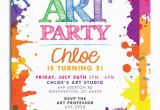 Art themed Birthday Party Invitations Art themed Birthday Party Invitations Drevio Invitations