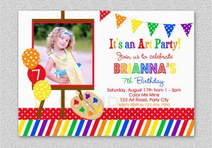 Art themed Birthday Party Invitations How to Make Art Party Invitations Free the Art themed