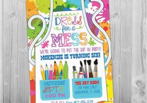 Art themed Birthday Party Invitations Painting Party Invitation Art Party Invitation Art Birthday