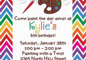 Arts and Crafts Birthday Party Invitations 25 5×7 Arts and Crafts Birthday Party Invitations
