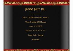 Asian Birthday Invitations 50th Birthday Party asian Black Red Gold Invitation Zazzle