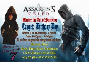 Assassin S Creed Birthday Invitations assassin 39 S Creed Custom Personalized Birthday Party