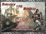 Assassin S Creed Birthday Invitations assassin S Creed Birthday Invitations Kustom Kreations