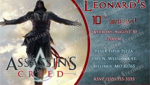 Assassin S Creed Birthday Invitations assassin S Creed Birthday Invitations Kustom Kreations
