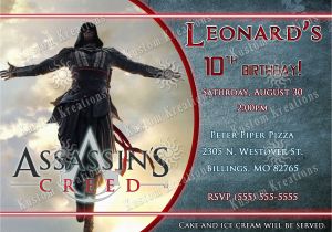 Assassin S Creed Birthday Invitations assassin S Creed Birthday Invitations Kustom Kreations