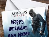 Assassin S Creed Birthday Invitations assassins Creed Blue Personalised Birthday Card the Card Zoo